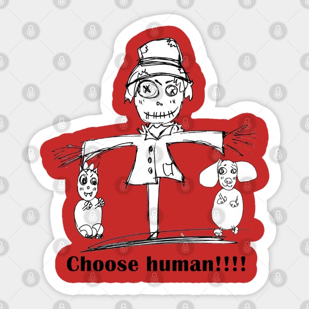 human scarecrow Sticker by loulousworld